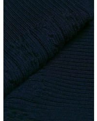 Мужской темно-синий вязаный свитер от Kenzo