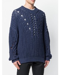 Мужской темно-синий вязаный свитер от Isabel Marant
