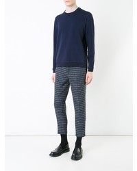 Мужской темно-синий вязаный свитшот от Kent & Curwen