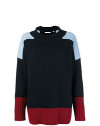 Темно-синий вязаный свободный свитер от Chinti & Parker