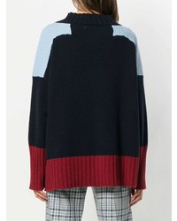 Темно-синий вязаный свободный свитер от Chinti & Parker