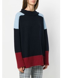 Темно-синий вязаный свободный свитер от Chinti & Parker