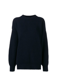 Темно-синий вязаный свободный свитер от Department 5