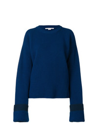 Темно-синий вязаный свободный свитер от Stella McCartney