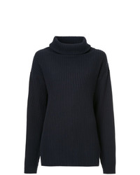 Темно-синий вязаный свободный свитер от The Gigi