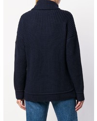 Темно-синий вязаный свободный свитер от Canada Goose