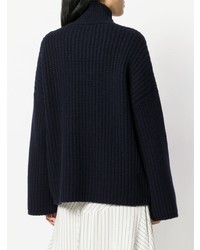 Темно-синий вязаный свободный свитер от Incentive! Cashmere