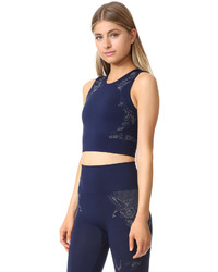 Темно-синий вязаный укороченный топ от Lucas Hugh