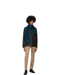 Мужской темно-синий вязаный шарф от Ps By Paul Smith