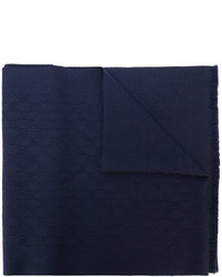 Мужской темно-синий вязаный шарф от Gucci