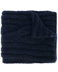 Женский темно-синий вязаный шарф от Maison Margiela