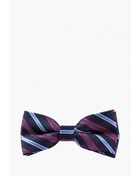 Мужской темно-синий галстук-бабочка в вертикальную полоску от Churchill accessories