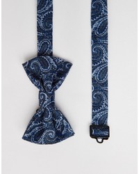 Темно-синий галстук-бабочка с "огурцами"