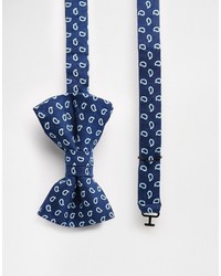 Мужской темно-синий галстук-бабочка с "огурцами" от Ted Baker