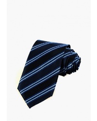 Мужской темно-синий галстук в вертикальную полоску от Churchill accessories