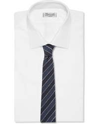 Мужской темно-синий галстук в вертикальную полоску от Brunello Cucinelli