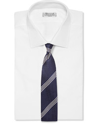 Мужской темно-синий галстук в вертикальную полоску от Tom Ford