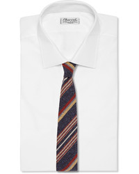 Мужской темно-синий галстук в вертикальную полоску от Turnbull & Asser