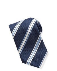 Темно-синий галстук в горизонтальную полоску