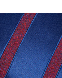 Мужской темно-синий галстук в горизонтальную полоску от Charvet