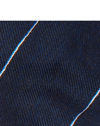 Мужской темно-синий галстук в горизонтальную полоску от Dunhill