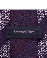 Мужской темно-синий галстук в горизонтальную полоску от Ermenegildo Zegna