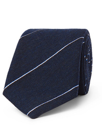 Мужской темно-синий галстук в горизонтальную полоску от Dunhill