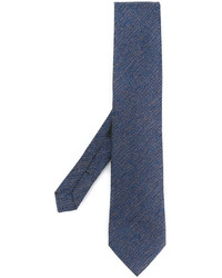 Мужской темно-синий галстук в горизонтальную полоску от Etro