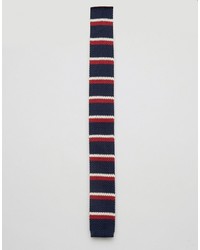 Мужской темно-синий галстук в горизонтальную полоску от Original Penguin