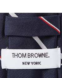 Мужской темно-синий галстук в горизонтальную полоску от Thom Browne