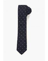 Мужской темно-синий галстук в горошек от BOSS HUGO BOSS