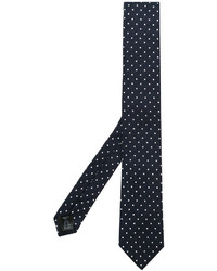 Мужской темно-синий галстук в горошек от Dolce & Gabbana