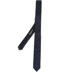 Мужской темно-синий галстук в горошек от Dolce & Gabbana