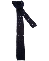 Мужской темно-синий галстук в горошек от Roda