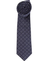Мужской темно-синий галстук в горошек от Valentino