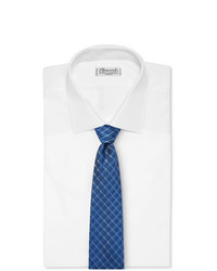 Мужской темно-синий галстук в клетку от Charvet