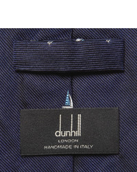 Мужской темно-синий галстук с вышивкой от Alfred Dunhill