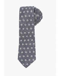 Мужской темно-синий галстук с геометрическим рисунком от Mango Man