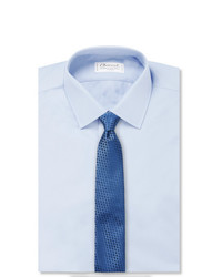 Мужской темно-синий галстук с принтом от Charvet
