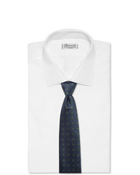 Мужской темно-синий галстук с принтом от Drake's