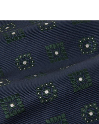 Мужской темно-синий галстук с принтом от Drake's