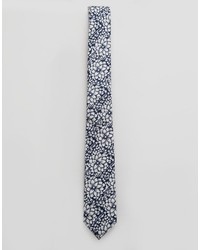 Мужской темно-синий галстук с принтом от Asos