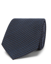 Мужской темно-синий галстук с принтом от Berluti