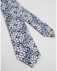 Мужской темно-синий галстук с принтом от Asos