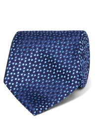Мужской темно-синий галстук с принтом от Charvet