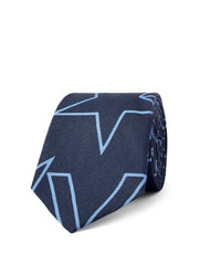 Мужской темно-синий галстук с принтом от Givenchy
