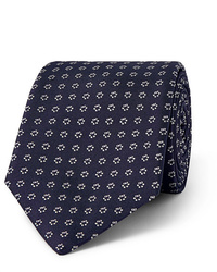 Мужской темно-синий галстук с принтом от Hugo Boss