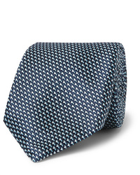 Мужской темно-синий галстук с принтом от Hugo Boss