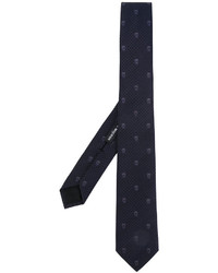 Мужской темно-синий галстук от Alexander McQueen