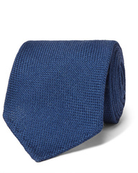 Мужской темно-синий галстук от Drake's